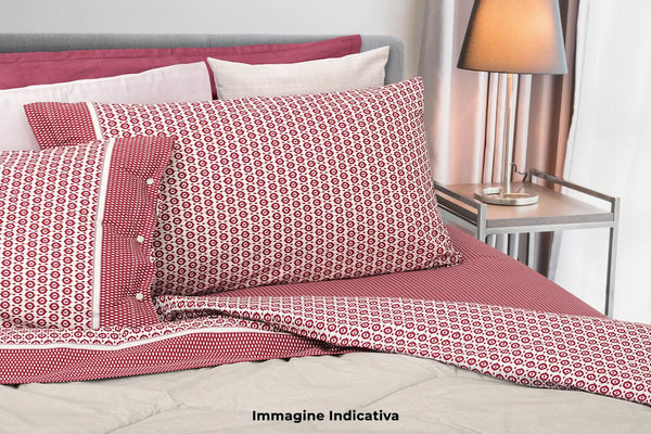 sconto Set aus Baumwolllaken oben und unten mit Cober Maya Ecru Ecken und Kissenbezügen in verschiedenen Größen