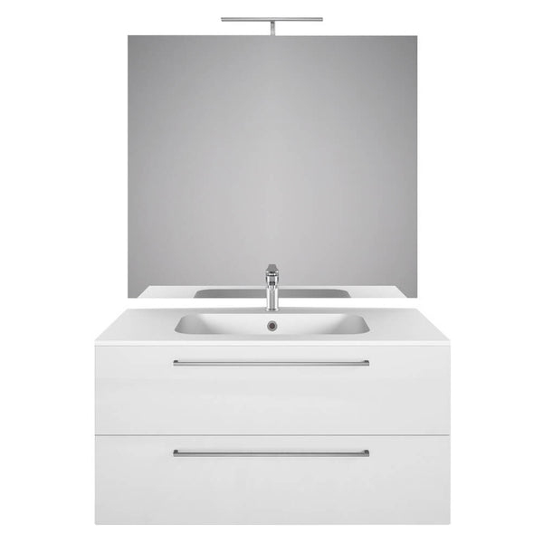 prezzo Badezimmer-Hängeschrank Samoa 10 Weiß Lackiert TFT