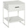 Nachttisch 1 Schublade 1 Regal 45 x 40 x 60 cm in Stahl und weißer Spanplatte