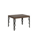 Tavolo Allungabile 120-204x80x77 cm Karamay Noce e Antracite