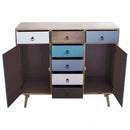 Mobiletto Laval 100x35x90 h cm in Legno Multicolor