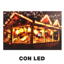 Quadro con led legno multicolor rettangolare cm 60x40xh1,8