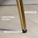 Divano 2 Posti 130x77x77 cm in Velluto Giallo  