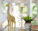 Statua Giraffa 20x9,8x49 cm in Poliresina Oro