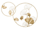 Pannello da Muro Double Leaf 120,5x4,2x80,5 cm in Ferro Oro