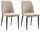 Set mit 2 Stühlen 46x52x87 cm in sandfarbener Mikrofaser