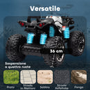 Quad Elettrico per Bambini 3-5 Anni 12V con Fari e Pedale Presa USB per Musica Bianco  