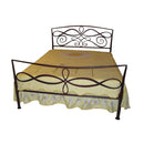Struttura Letto Matrimoniale in Metallo 160x200cm Fantasia Bronzo Antico