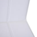 Set 2 Sedie Design Moderno in Metallo con Rivestimento in Pelle PU Bianco 
