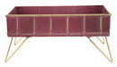 Svuota Tasche Glam Bordeaux 32x21,5x15,5 cm in Ferro Bordeaux e Oro