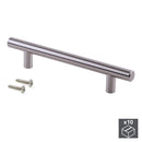 Maniglie per Mobile 12 mm Interasse 128 mm Acciaio Nichel Satinato 10 Pezzi Emuca
