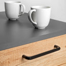 Set 20 Maniglie per Mobili 224 mm in Zama Emuca Zagreb Nero