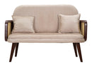 Divano 2 Posti 131x80x93 cm in Tessuto Imbottito