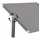 Lettino Prendisole da Giardino 181x60xH39 cm in alluminio grigio Bagnino