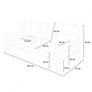 Divano Letto Clic Clac 165x77x76 cm in Poliestere Grigio chiaro