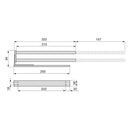 Portasciugamani Estraibile 2 Bracci 31 cm in Alluminio Emuca Bianco