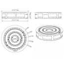 Camino a Vapore Acqueo 3D ROUND3D750 Ø75x17 cm Controllo in App in Acciaio Inox 