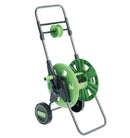 Carrello Avvolgitubo Manuale 25x50x40 cm con 2 Raccordi per Attacchi Tubo Verdemax Verde    
