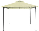 Gazebo da Giardino 3x3m in Acciaio e Poliestere Ecrù