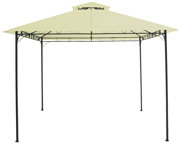 online Gartenpavillon 3x3m aus Stahl und Ecru Polyester