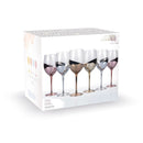 Set 6 Calici Chic in Vetro VdE Tivoli 1996 Trasparente e Rose Gold