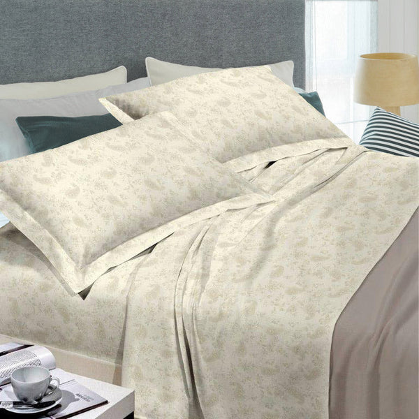 prezzo Set aus Baumwolllaken oben und unten und Cober Monica Ecru Kissenbezügen in verschiedenen Größen