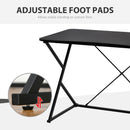 Scrivania da Ufficio Compatta 100x60x75,5 cm in Metallo e MDF Nera