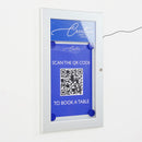 Bacheca con Apertura a Battente 30,1x48,7x2,3 cm in Alluminio con Led Silver