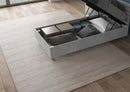 Letto Singolo Testata Dritta Ankel Grigio Varie Misure
