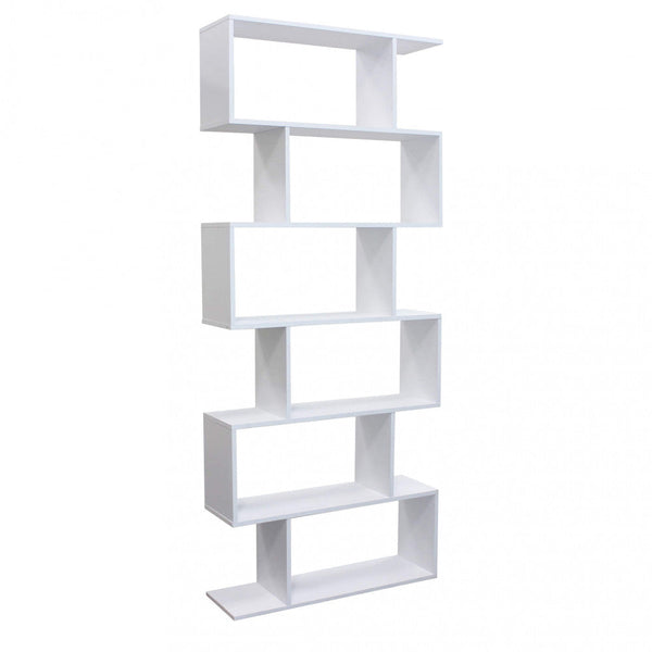 Alana Bücherregal 80 x 23,5 x 190,5 h cm aus weißer zweischichtiger Spanplatte sconto