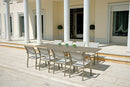 Tavolo Allungabile da Giardino 135/270x90x75 cm Montecatini in Alluminio Tortora