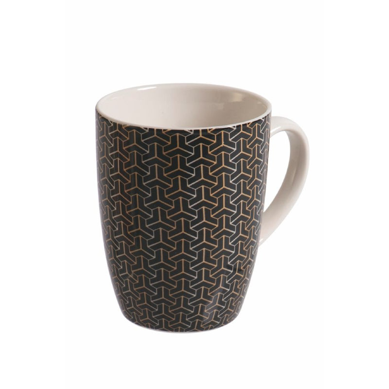 Set 6 Tazzine da Caffè Ø6x7 cm in Bone China VdE Tivoli 1996 Geometric