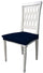 Set 2 Stretch-Stuhlhussen aus Leslie Dunkelblauem Polyester