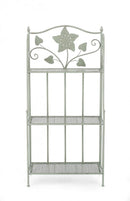 Scaffale 3 Ripiani 60x28x127 cm Harriet in Acciaio Salvia
