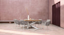 Set 4 Sedie 57x60x80h cm con Braccioli e Cuscini Florencia Bianco