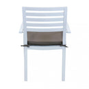 Poltrona Formentera con Cuscino 46x62x84 h cm in Alluminio Bianco