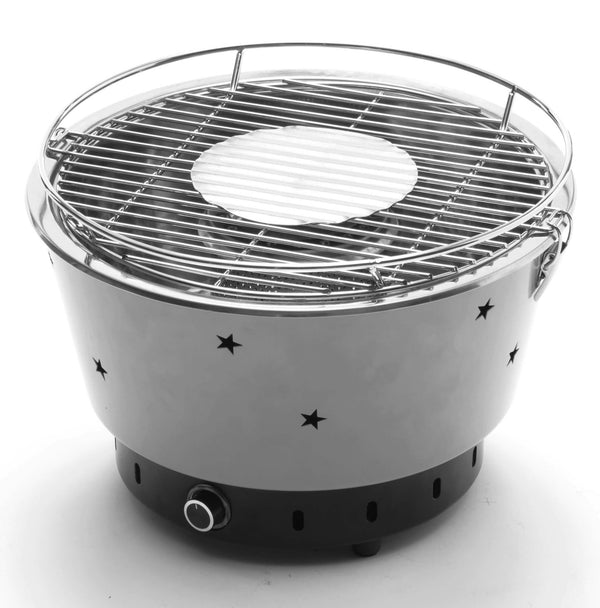 Holzkohlegrill Holzkohle tragbar Ø34 cm Taddei Quick Grey online