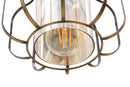 Lampada da Muro Iron Class 21x30x32 cm in Ferro e Vetro Oro e Nero