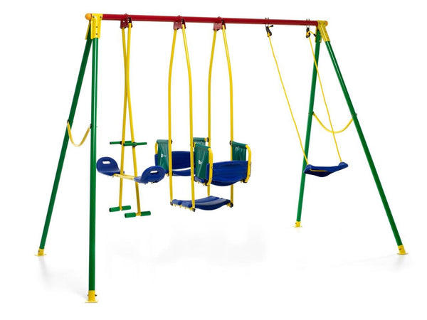 4-Sitzer-Gartenschaukel 294 x 166 x 200 cm mit Kiko 5 Stahlpferd online