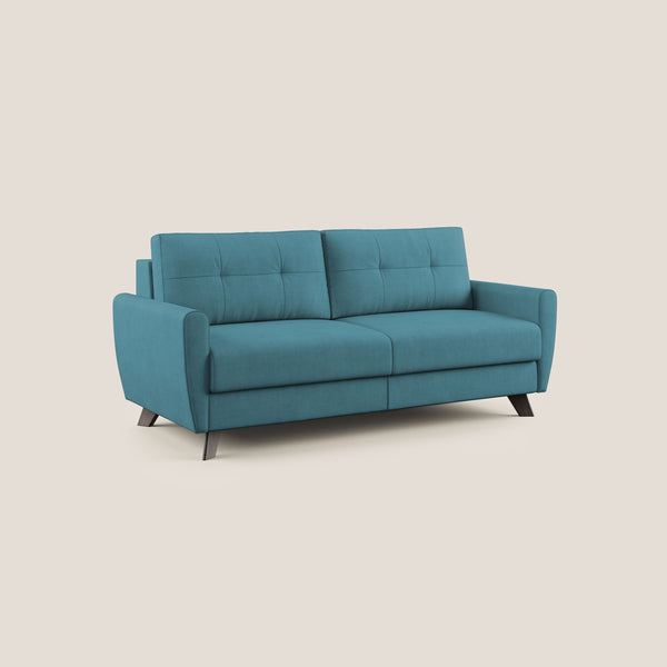 acquista Divano Letto 3 Posti 188x97x96 cm in Tessuto Azzurro