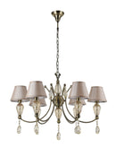 Lampadario Royal Classic in Metallo e Vetro Murano Bronzo