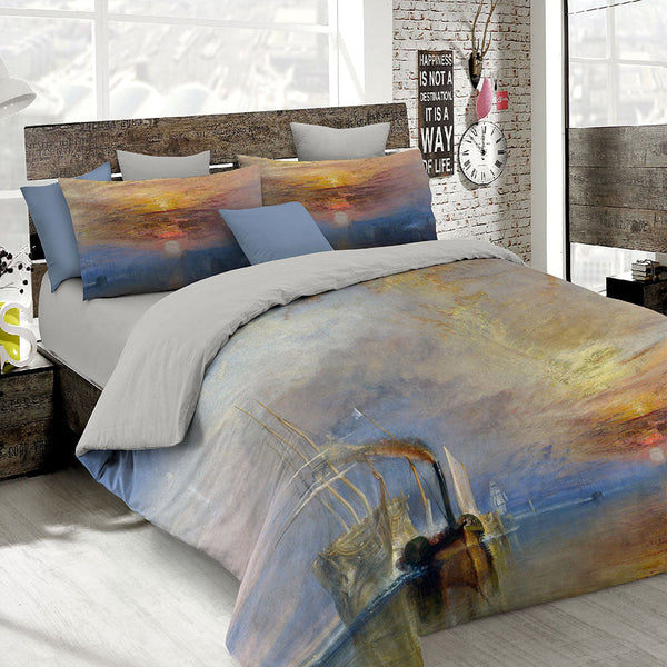 online Bettbezug mit Aufdruck auf der Doppeltasche und den Kissenbezügen