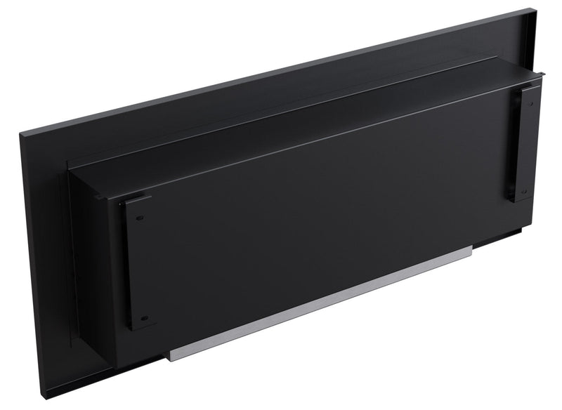 Camino a Bioetanolo da Parete 90x40 cm Flig con Vetro o Senza Vetro Tampa Slim Nero