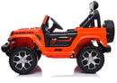 Macchina Elettrica per Bambini 12V Mp4 2 Posti con Licenza Jeep Wrangler Rubicon Arancione