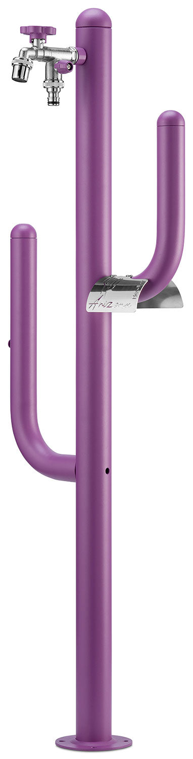 acquista Fontana a Colonna Rubinetto Doppio in Ottone e Porta Tubo Arizona Belfer 42/ARZ Viola