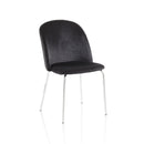 Set 2 Sedie 45x47x85 cm in Velluto Nero