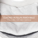 Amaca per Gatti 48x35x35 cm da Termosifone o Finestra Grigio e Bianco