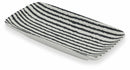 Set 6 Piattini Sushi 23,5x12,5x3 cm in Porcellana Villa d'Este Home Tivoli Timbuktu Stripes