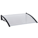 Pensilina Tettoia in PVC e Plastica 140x80 cm Trasparente 