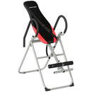 Panca ad Inversione Pieghevole e Regolabile 122x59x130 cm con Cintura di Sicurezza in Acciaio Rosso e Nero      